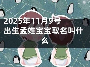 2025年11月9号出生孟姓宝宝取名叫什么