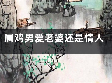属鸡男爱老婆还是情人