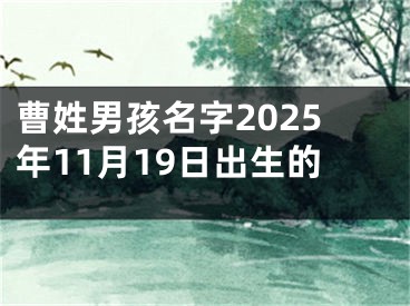 曹姓男孩名字2025年11月19日出生的