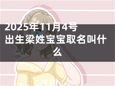 2025年11月4号出生梁姓宝宝取名叫什么