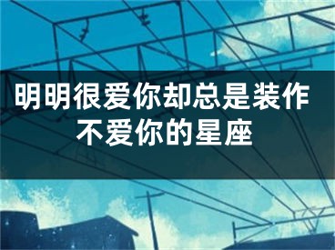 明明很爱你却总是装作不爱你的星座