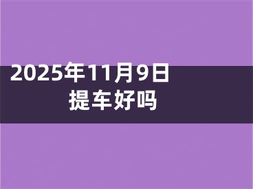 2025年11月9日提车好吗 