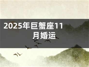 2025年巨蟹座11月婚运