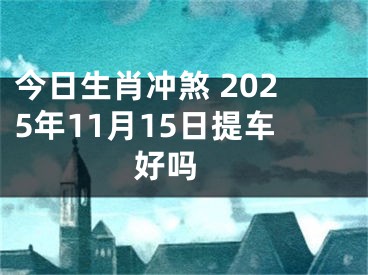 今日生肖冲煞 2025年11月15日提车好吗 