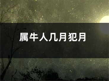 属牛人几月犯月