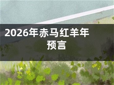 2026年赤马红羊年预言