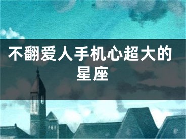 不翻爱人手机心超大的星座