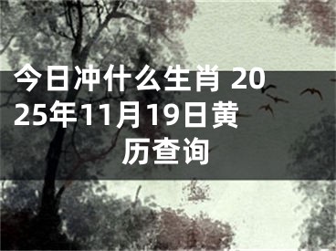 今日冲什么生肖 2025年11月19日黄历查询