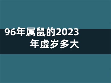 96年属鼠的2023年虚岁多大