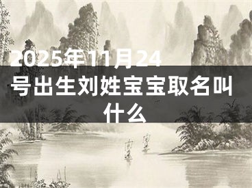 2025年11月24号出生刘姓宝宝取名叫什么