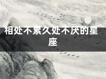 相处不累久处不厌的星座