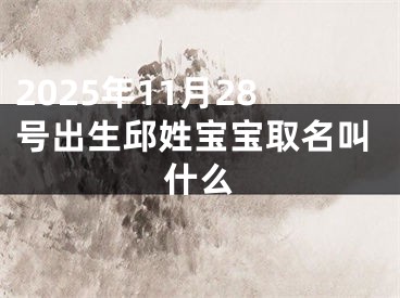 2025年11月28号出生邱姓宝宝取名叫什么