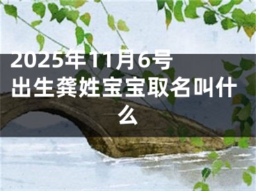 2025年11月6号出生龚姓宝宝取名叫什么