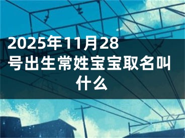 2025年11月28号出生常姓宝宝取名叫什么