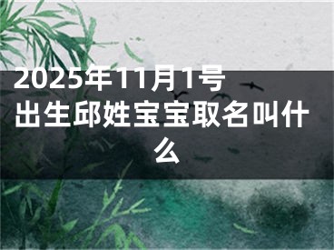 2025年11月1号出生邱姓宝宝取名叫什么