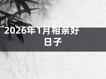 2026年1月相亲好日子