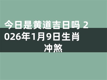 今日是黄道吉日吗 2026年1月9日生肖冲煞