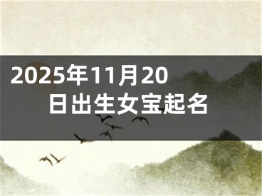 2025年11月20日出生女宝起名