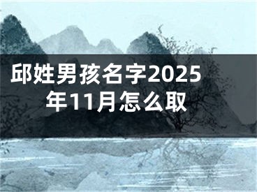 邱姓男孩名字2025年11月怎么取