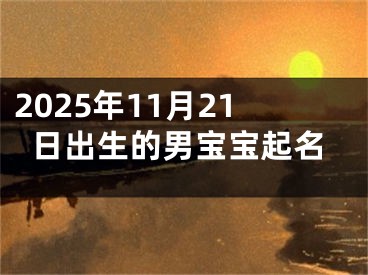 2025年11月21日出生的男宝宝起名