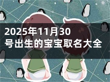 2025年11月30号出生的宝宝取名大全