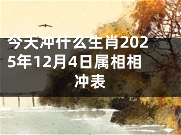 今天冲什么生肖2025年12月4日属相相冲表