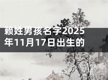 赖姓男孩名字2025年11月17日出生的