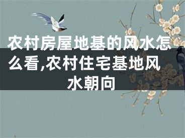 农村房屋地基的风水怎么看,农村住宅基地风水朝向