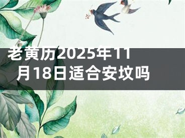 老黄历2025年11月18日适合安坟吗