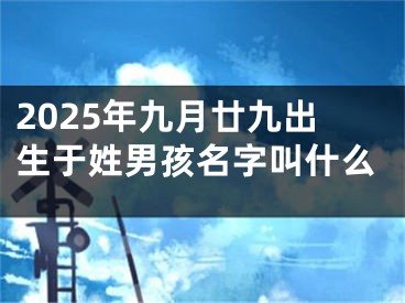 2025年九月廿九出生于姓男孩名字叫什么