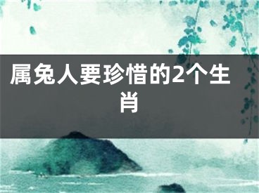 属兔人要珍惜的2个生肖