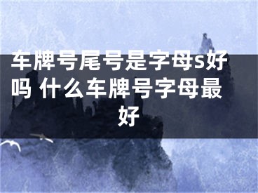 车牌号尾号是字母s好吗 什么车牌号字母最好