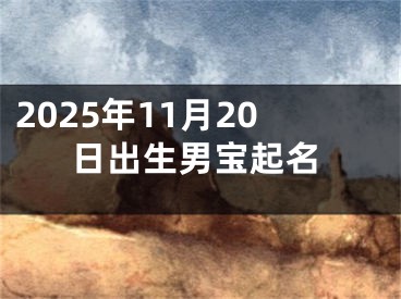 2025年11月20日出生男宝起名