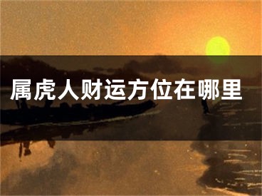 属虎人财运方位在哪里