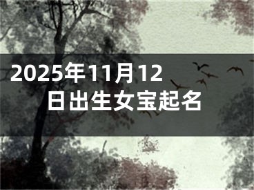 2025年11月12日出生女宝起名
