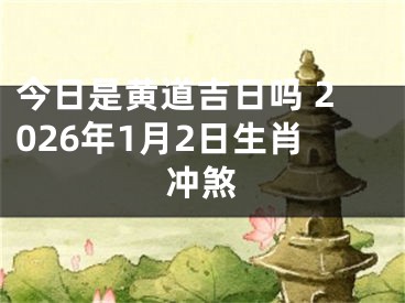 今日是黄道吉日吗 2026年1月2日生肖冲煞