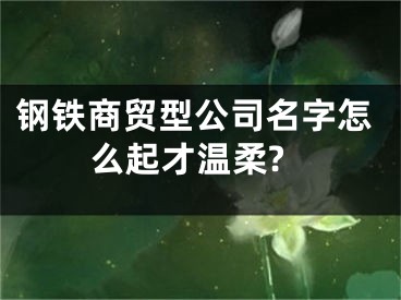 钢铁商贸型公司名字怎么起才温柔?