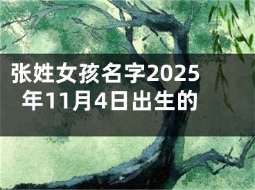张姓女孩名字2025年11月4日出生的