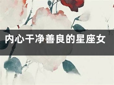内心干净善良的星座女