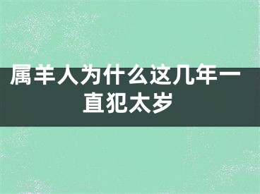 属羊人为什么这几年一直犯太岁