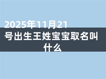 2025年11月21号出生王姓宝宝取名叫什么