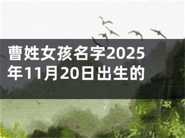 曹姓女孩名字2025年11月20日出生的