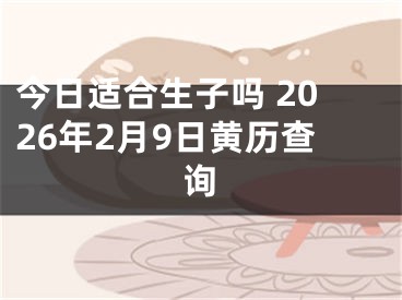 今日适合生子吗 2026年2月9日黄历查询