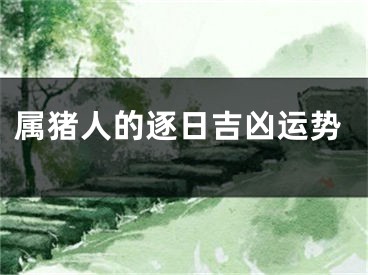 属猪人的逐日吉凶运势