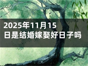 2025年11月15日是结婚嫁娶好日子吗