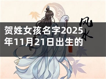 贺姓女孩名字2025年11月21日出生的
