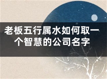 老板五行属水如何取一个智慧的公司名字