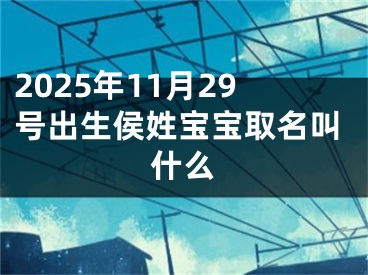 2025年11月29号出生侯姓宝宝取名叫什么