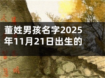 董姓男孩名字2025年11月21日出生的