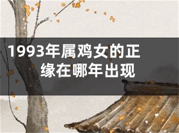 1993年属鸡女的正缘在哪年出现